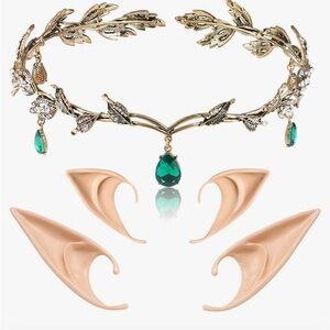 Crystal Crown and Elf ear set